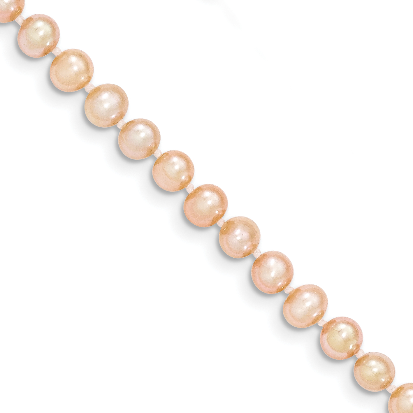 14k 4-5mm Pink Near Round Freshwater Cultured Pearl Necklace (XF506-16)