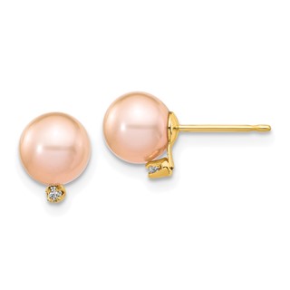 FWC Pearl & Diamond Post Earrings