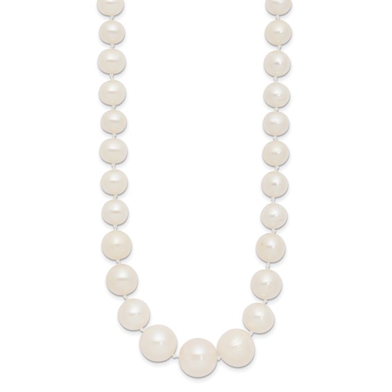 14k 7-11mm White Freshwater Cultured Pearl Graduated 18 inch Necklace