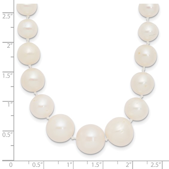 14k 7-11mm White Freshwater Cultured Pearl Graduated 18 inch Necklace