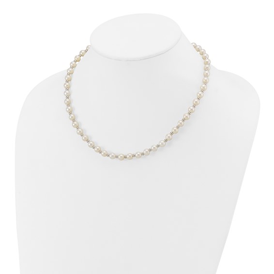 Gold Fresh Water Cultured Pearl Necklace