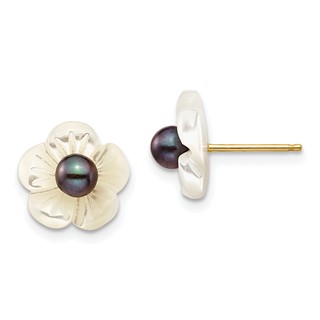 FWC Pearl & Mother of Pearl Flower Post Earrings