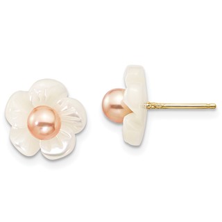 Gold FWC Pearl Post Earring