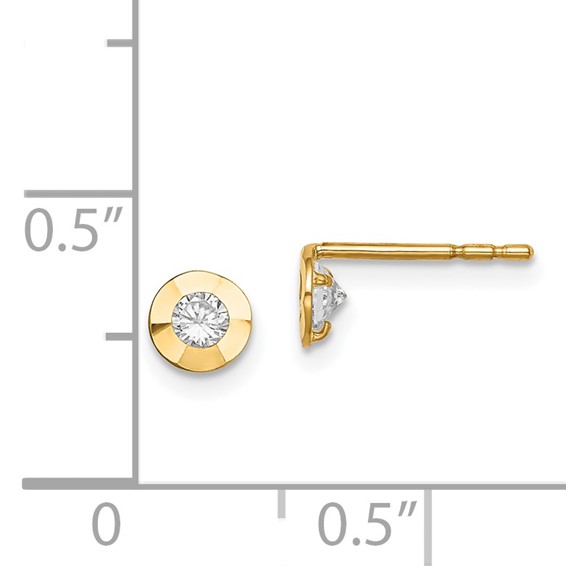 14K Madi K CZ Post Earrings