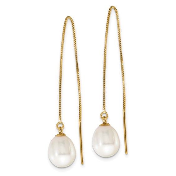 Gold FWC Pearl Threader Earrings