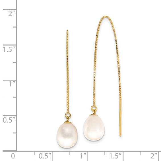 Gold FWC Pearl Threader Earrings