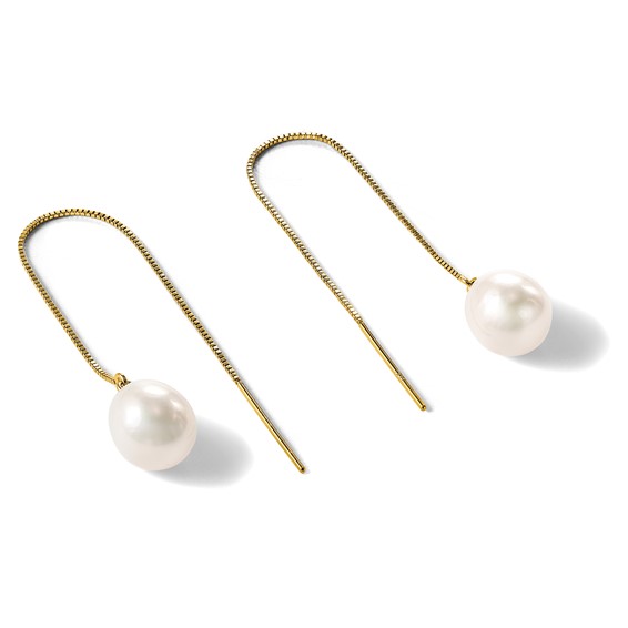 Gold FWC Pearl Threader Earrings