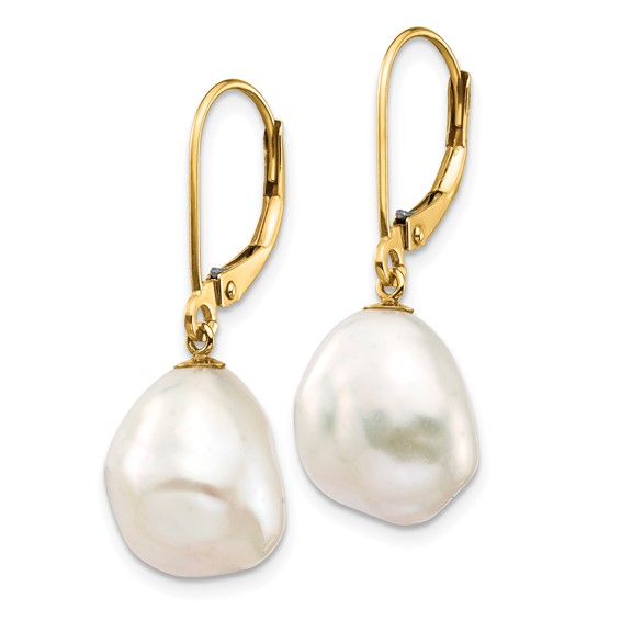 Keshi FWC Pearl Leverback Earrings