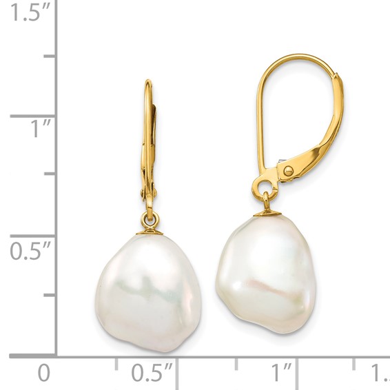 Keshi FWC Pearl Leverback Earrings
