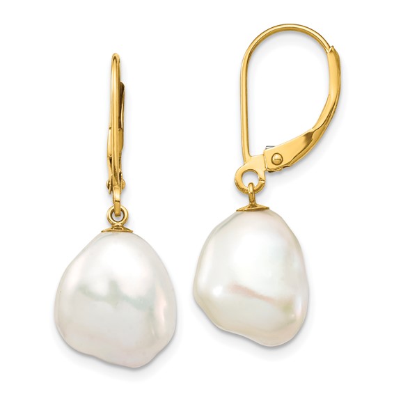 Keshi FWC Pearl Leverback Earrings