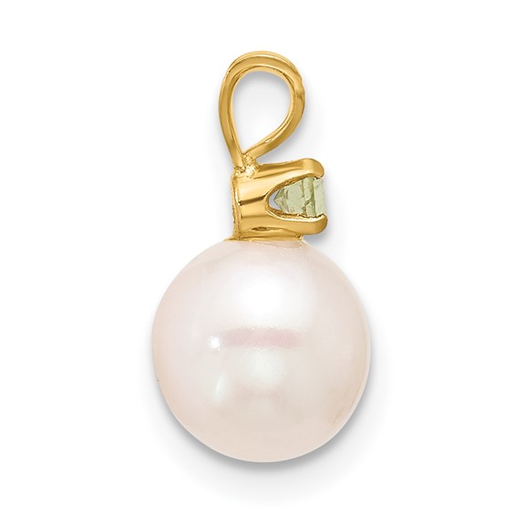 Gemstone & 6-7.5mm FWC Pearl Pendants