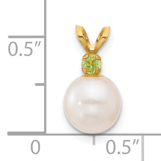 Gemstone & 6-7.5mm FWC Pearl Pendants