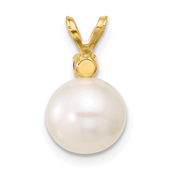 Gemstone & 8-8.5mm FWC Pearl Pendants
