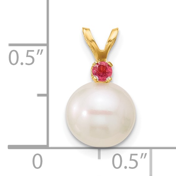 Gemstone & 8-8.5mm FWC Pearl Pendants