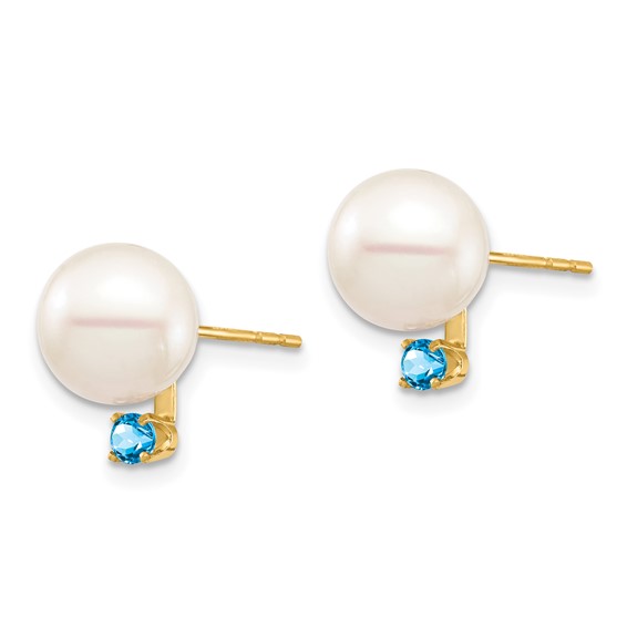 8-8.5mm FWC Pearl & Gemstone Earrings