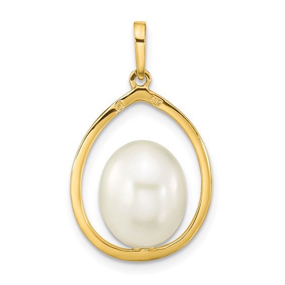 Gold Polished Pearl Pendants