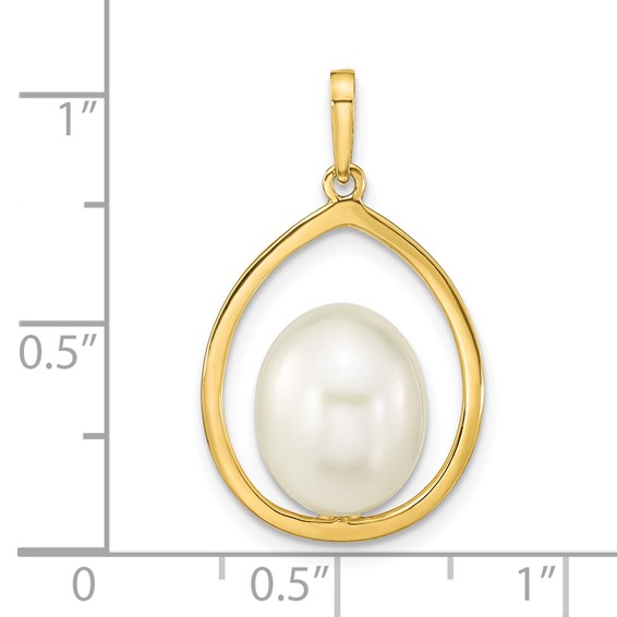 Gold Polished Pearl Pendants