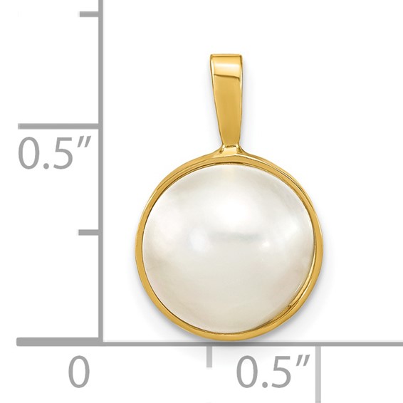 Gold Polished Pearl Pendants