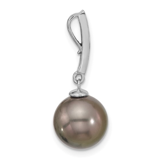 Gold Tahitian Cultured Pearl with Diamond Pendant