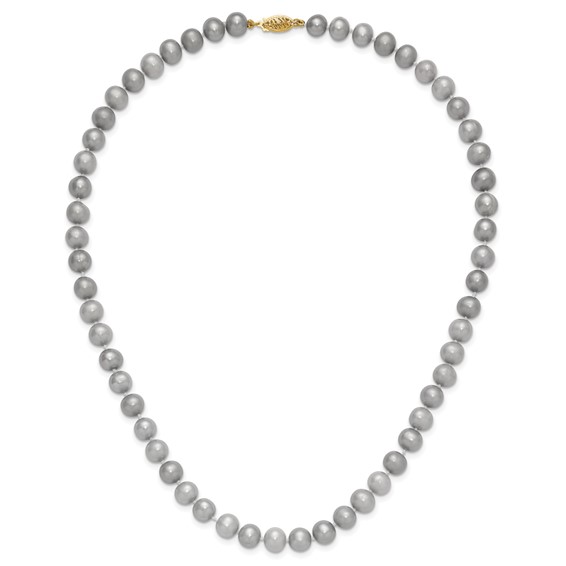 Gold Freshwater Cultured Pearl Near Round Necklace
