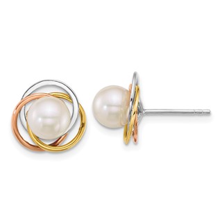Gold Saltwater Cultured Pearl Earrings
