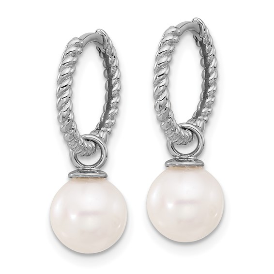 Gold FWC Pearl Dangle Hoop Earrings Sets
