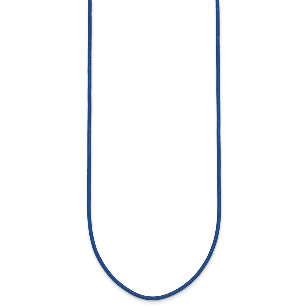 14k Yellow Clasp 1.6mm 16 inch Royal Blue Leather Cord Necklace (XG255-16)