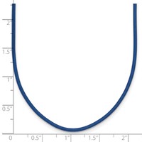 14K Yellow Gold Clasp 1.6mm Royal Blue Leather Cord Necklace, 16" view 5