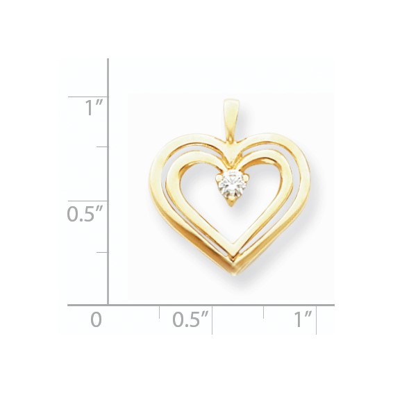 Diamond Heart Pendants