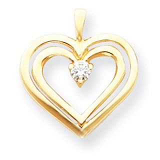 Diamond Heart Pendants