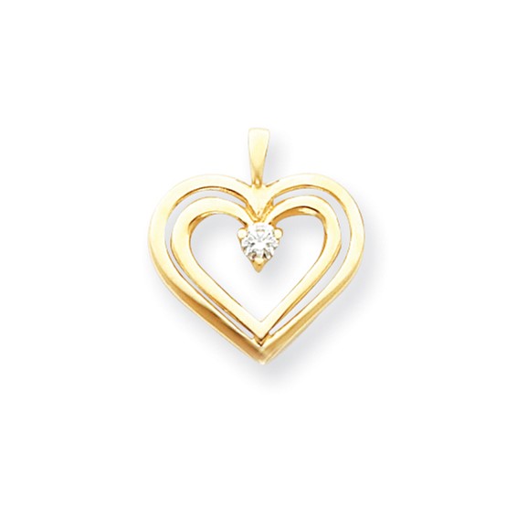 Diamond Heart Pendants