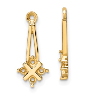 14k Dangle Cluster Diamond Earring Jacket Mountings