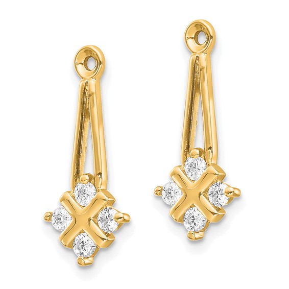 Diamond or Moissanite Earring Jackets