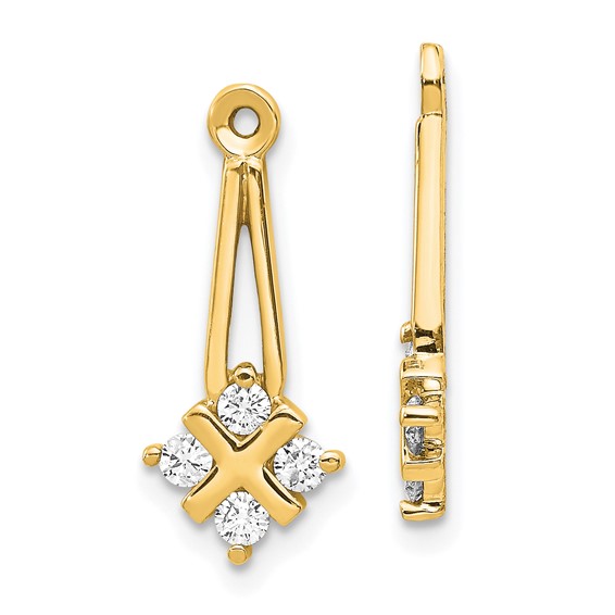 Diamond or Moissanite Earring Jackets