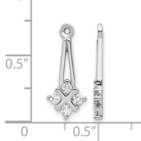 14K White Gold 0.25 Carat VS Diamond Dangle Cluster Earring Jackets view 3