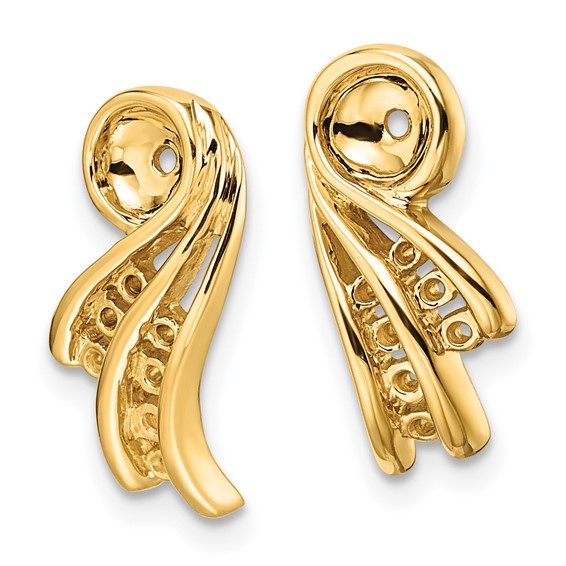 14k Fancy Diamond Earring Jacket Mountings