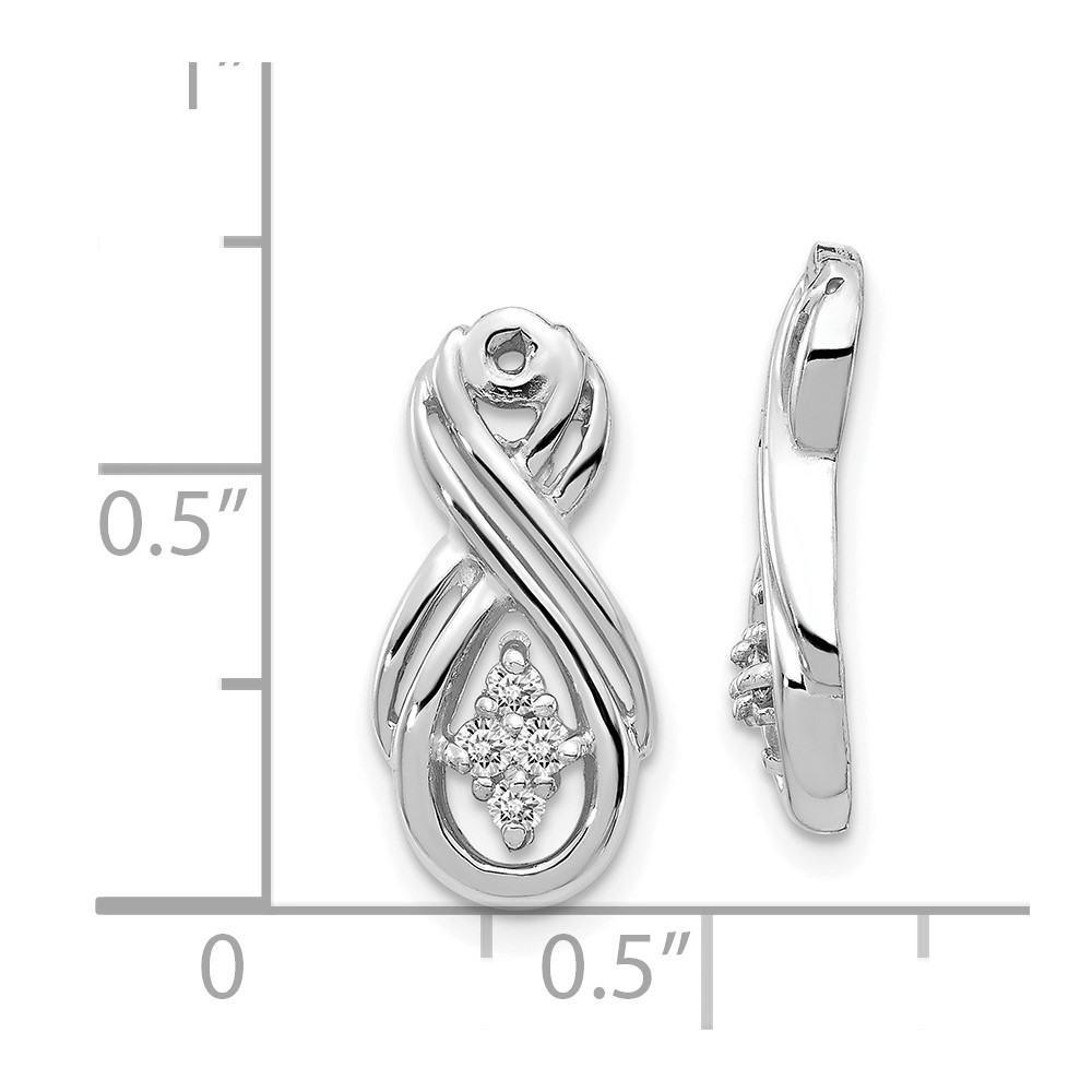 14k White Gold AA Infinity Diamond Earring Jacket (XJ29WAA)