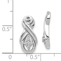 14K White Gold 1 8 Carat AA Diamond Infinity Earring Jackets view 2