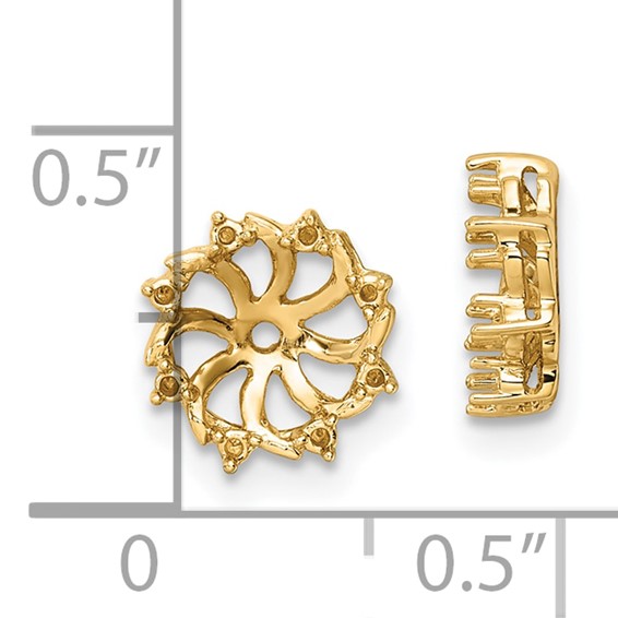 14k Diamond Earring Jacket Mountings