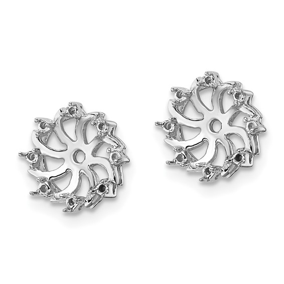 14k White Gold Diamond Earring Jacket Mountings