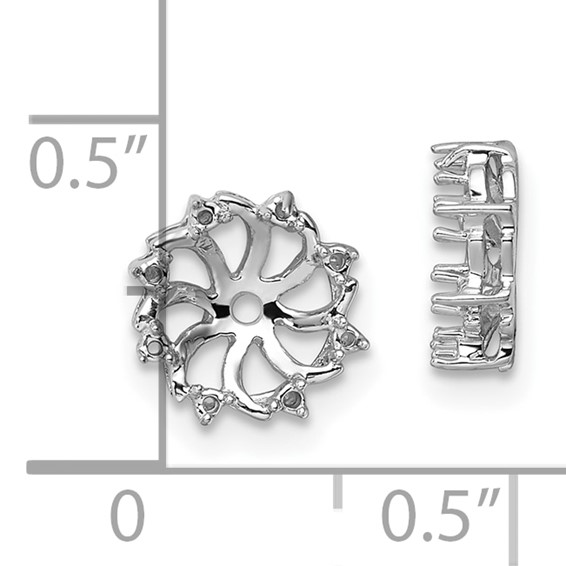 14k White Gold Diamond Earring Jacket Mountings