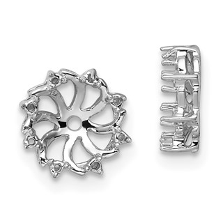 14k White Gold Diamond Earring Jacket Mountings