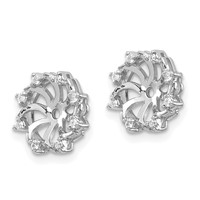 14K White Gold 1 15 Carat VS Diamond Earring Jackets view 2
