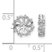 14K White Gold 1 15 Carat VS Diamond Earring Jackets view 3