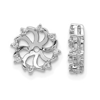 14K White Gold 1 15 Carat VS Diamond Earring Jackets view 1