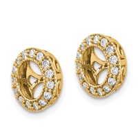 14K Yellow Gold 0.33 Carat Aaa Diamond Circle Earring Jackets view 2
