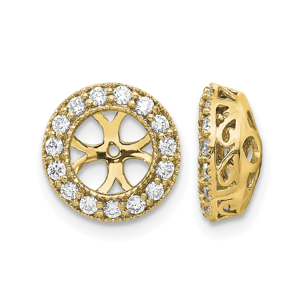 14k AA Diamond Earring Jacket (XJ34AA)