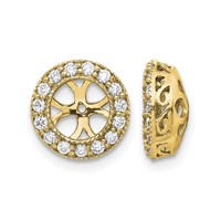 14K Yellow Gold 0.33 Carat Aaa Diamond Circle Earring Jackets view 1