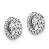 14K White Gold 1 3 Carat a Diamond Circle Earring Jackets view 2