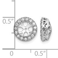 14K White Gold 1 3 Carat a Diamond Circle Earring Jackets view 3